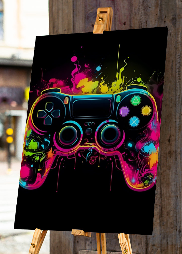 Neon Gaming Controller