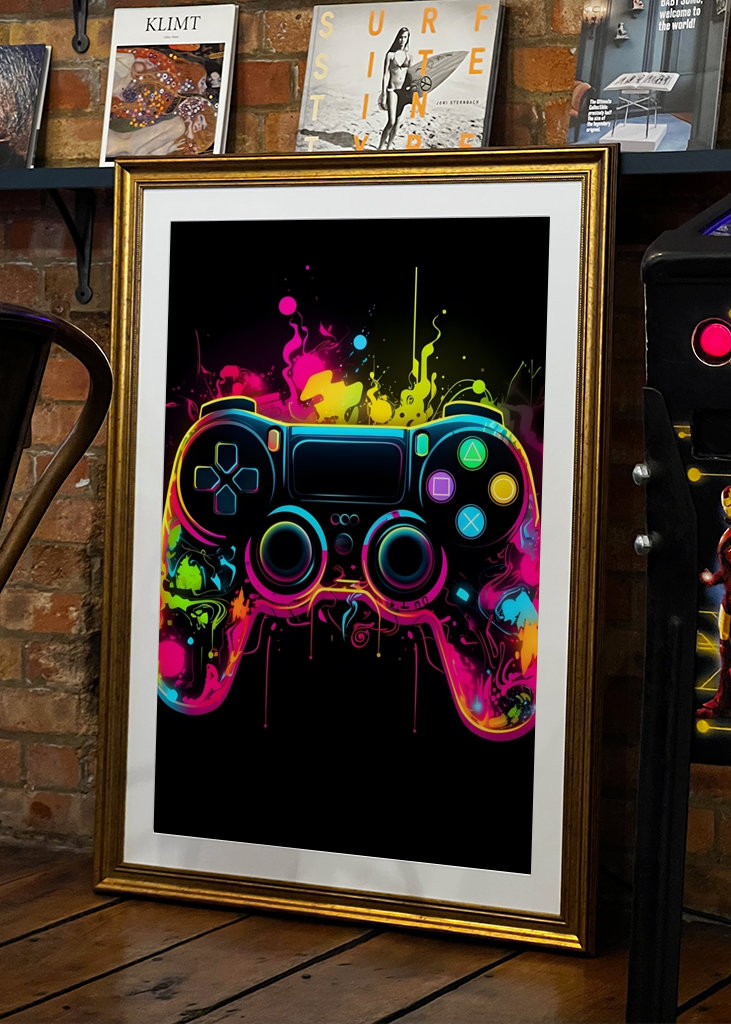 Neon Gaming Controller