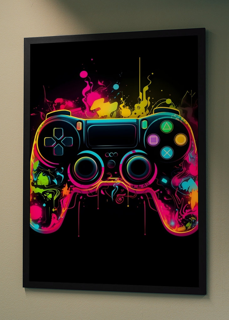 Neon Gaming Controller
