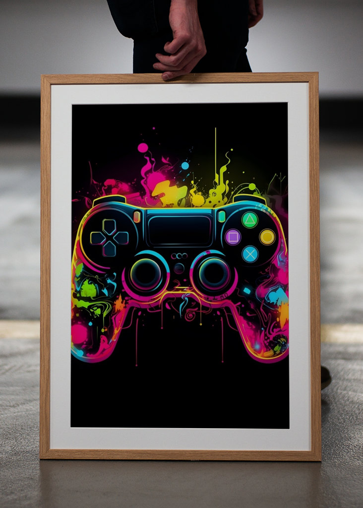 Neon Gaming Controller