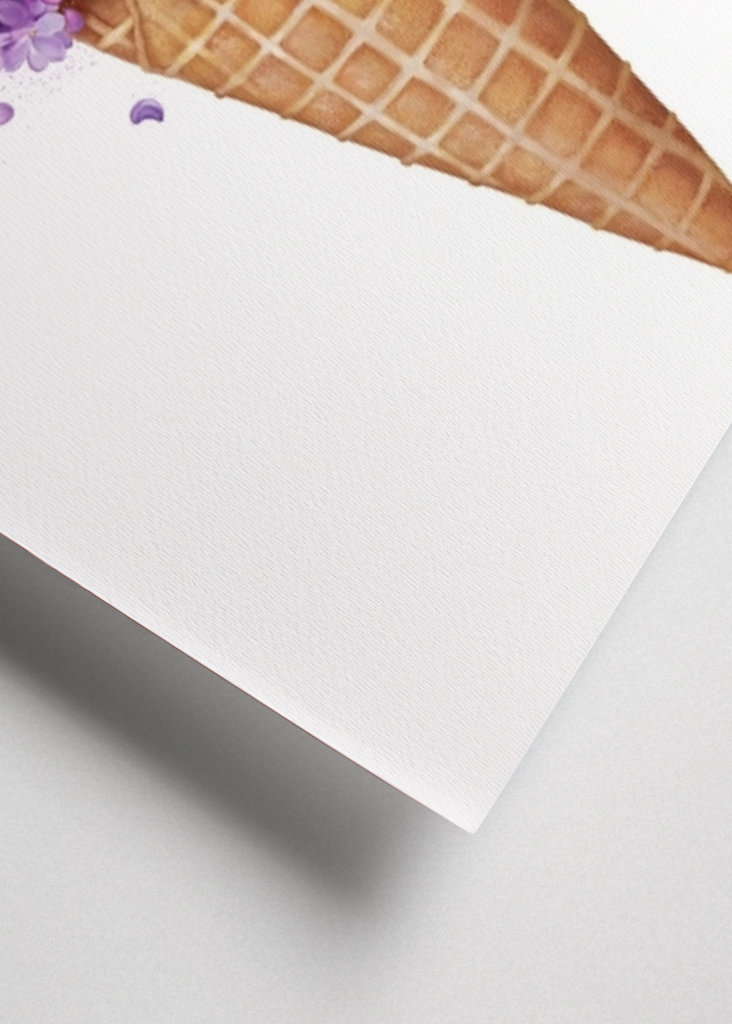 Ice cream with lilac