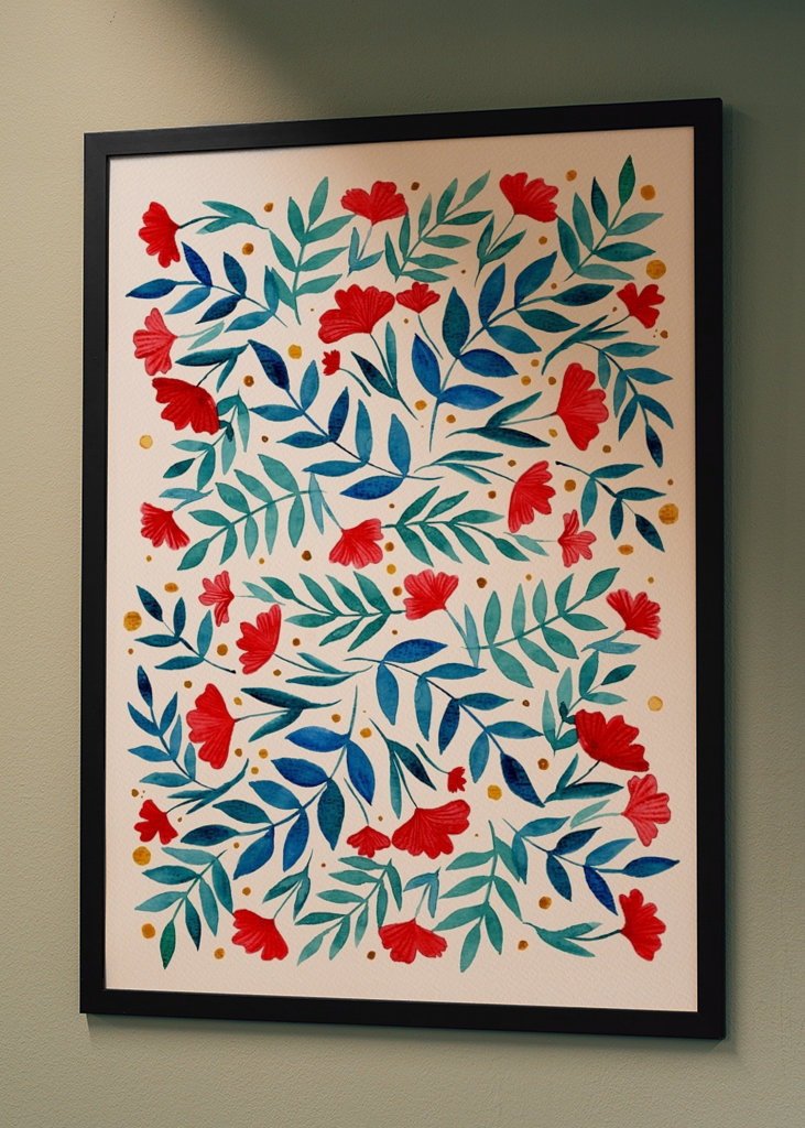 Magical watercolor garden