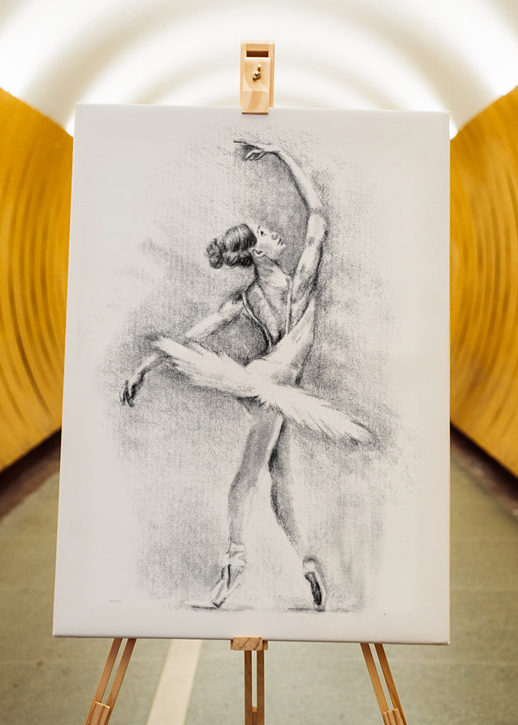 Ballerina pencil drawing 
