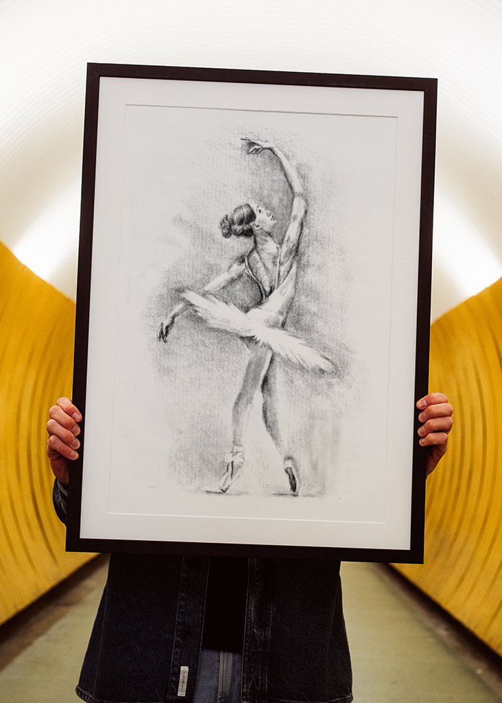 Ballerina pencil drawing 