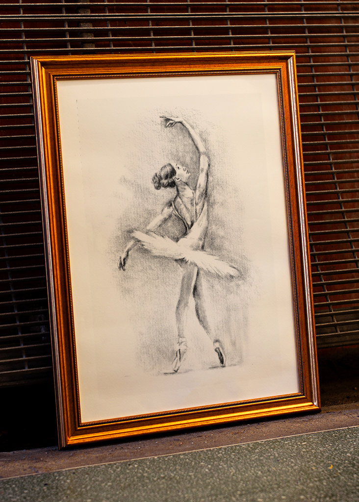 Ballerina pencil drawing 