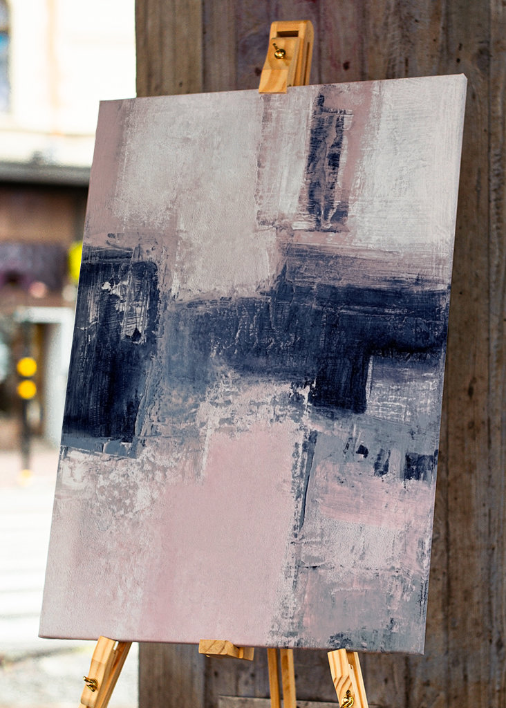 Pink and blue abstract