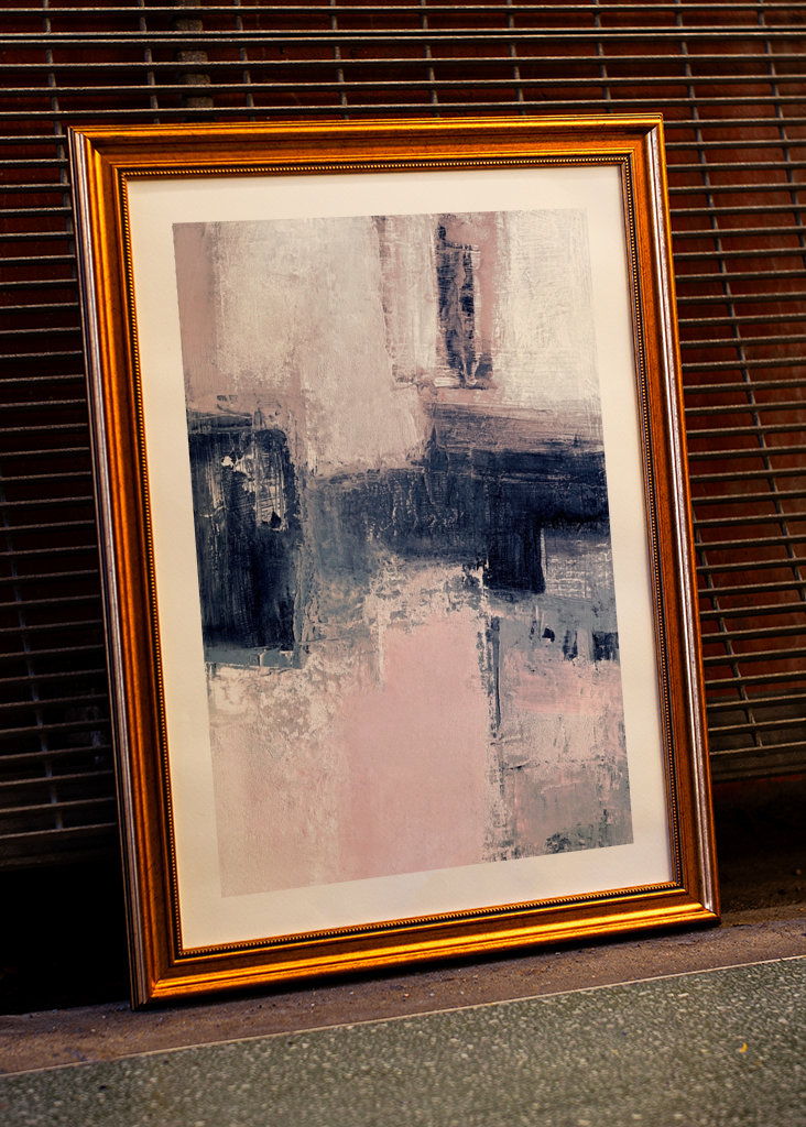 Pink and blue abstract