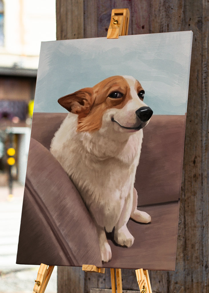 Smiling Corgi Dog Meme