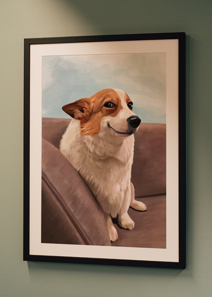 Smiling Corgi Dog Meme