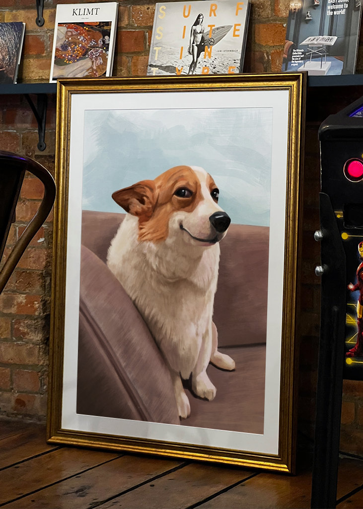 Smiling Corgi Dog Meme