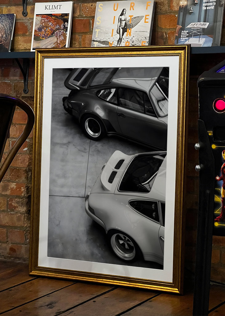 Vintage Schwarzer Porsche