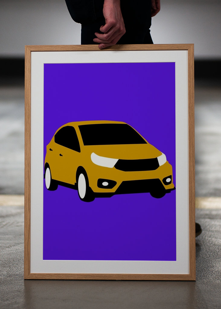 brio car yellow style funny