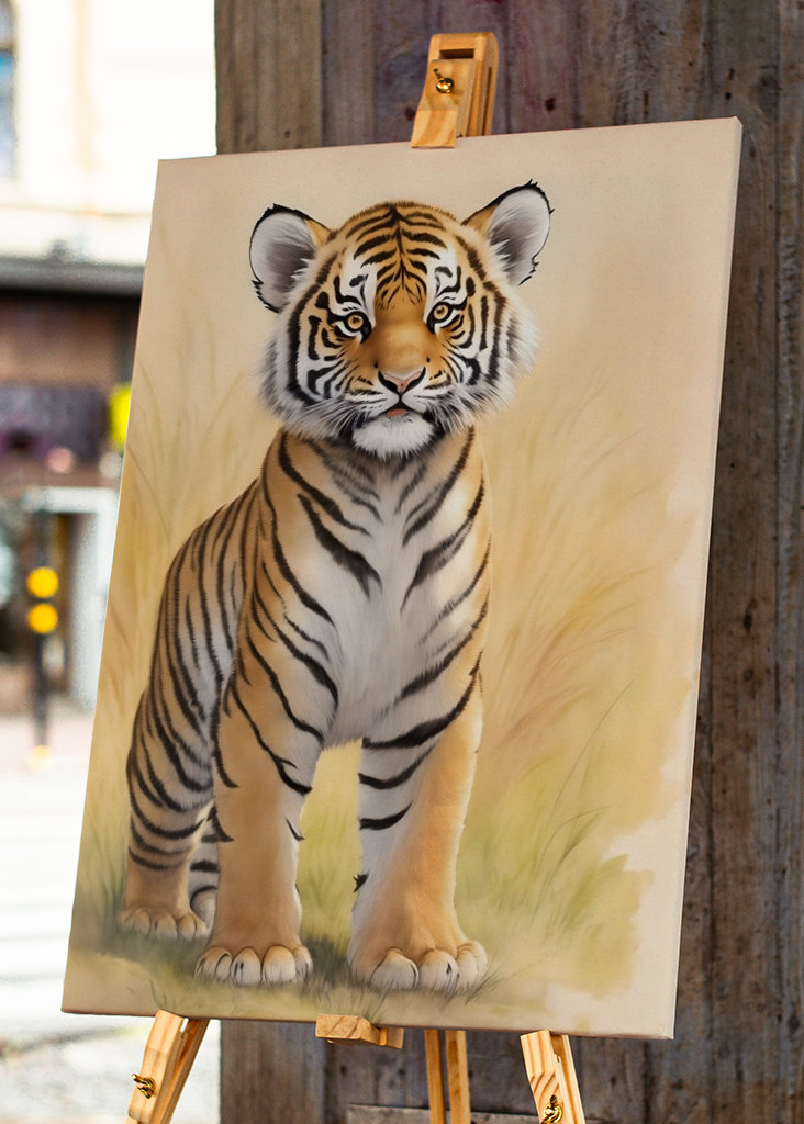 Young tiger in the wild