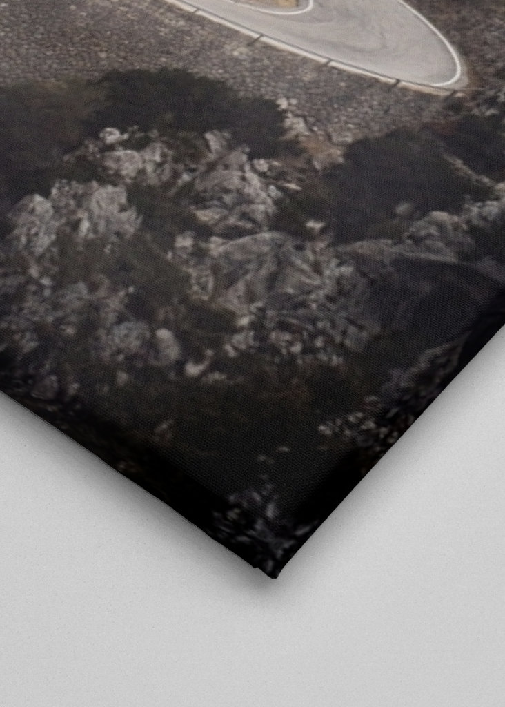 Cyclist climbing Sa Calobra