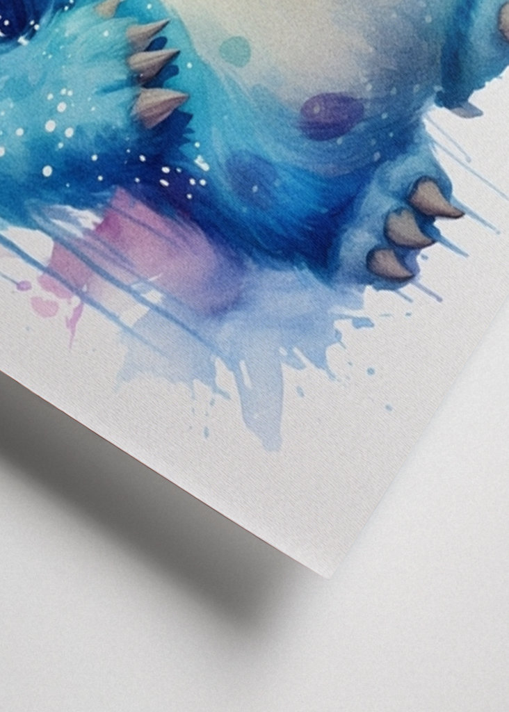 Zimní příšera akvarel