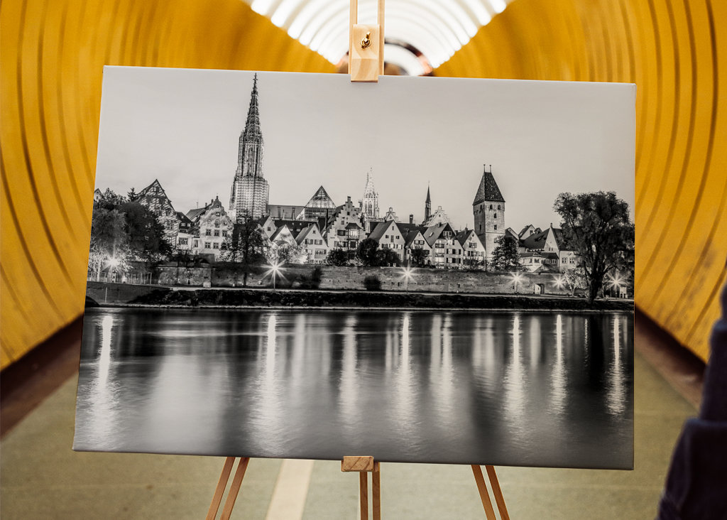 Ulm an der Donau bei Nacht
