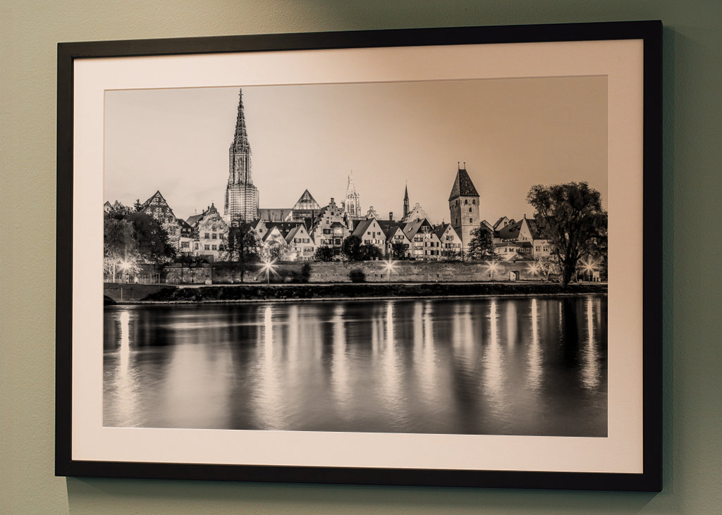 Ulm an der Donau bei Nacht