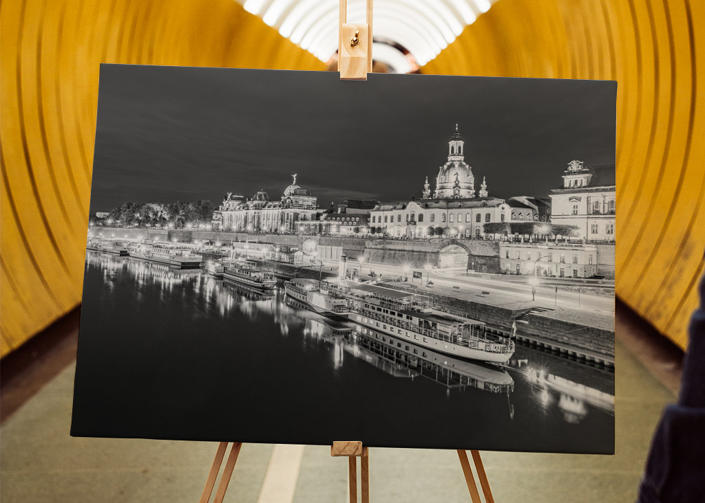 Skyline of Dresden at night