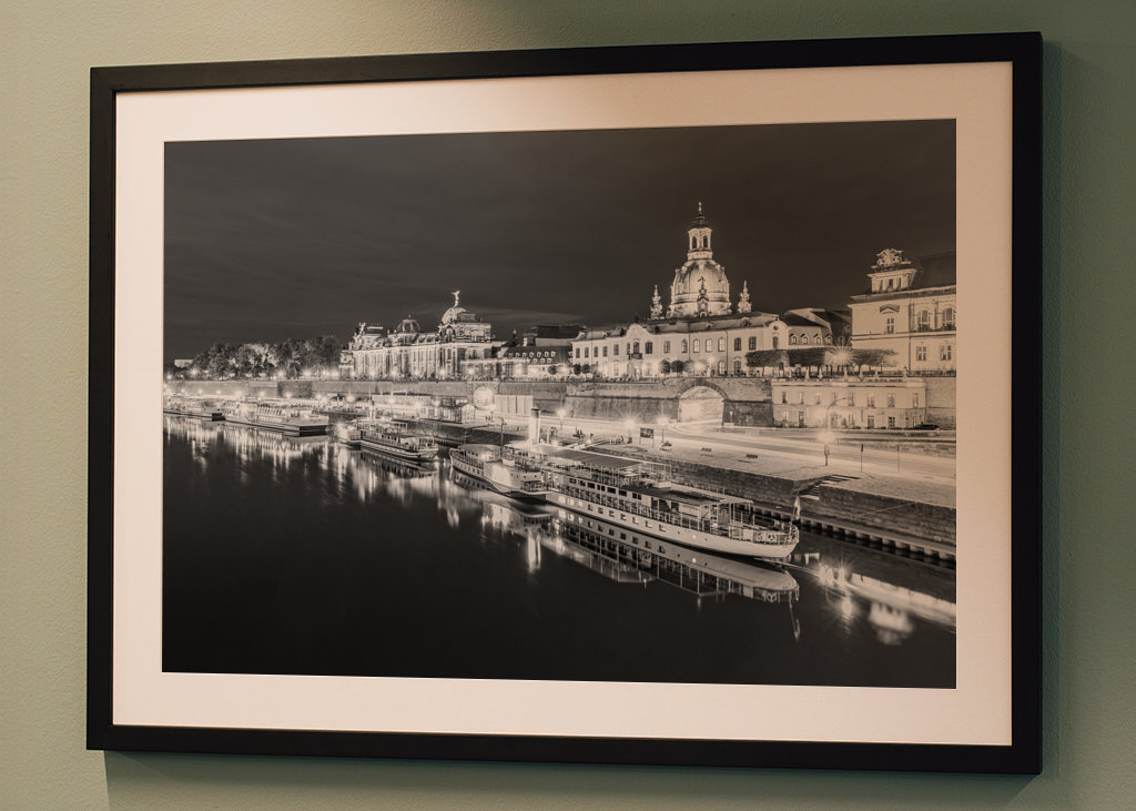 Skyline of Dresden at night