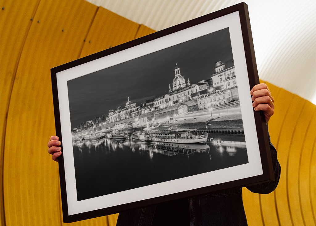 Skyline of Dresden at night