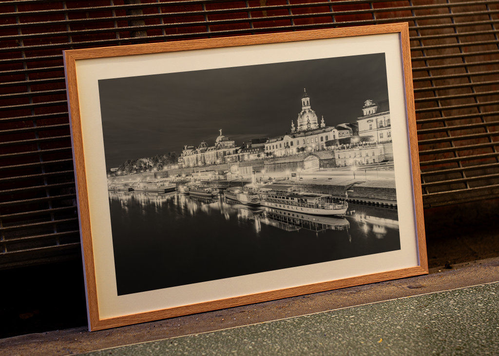 Skyline of Dresden at night