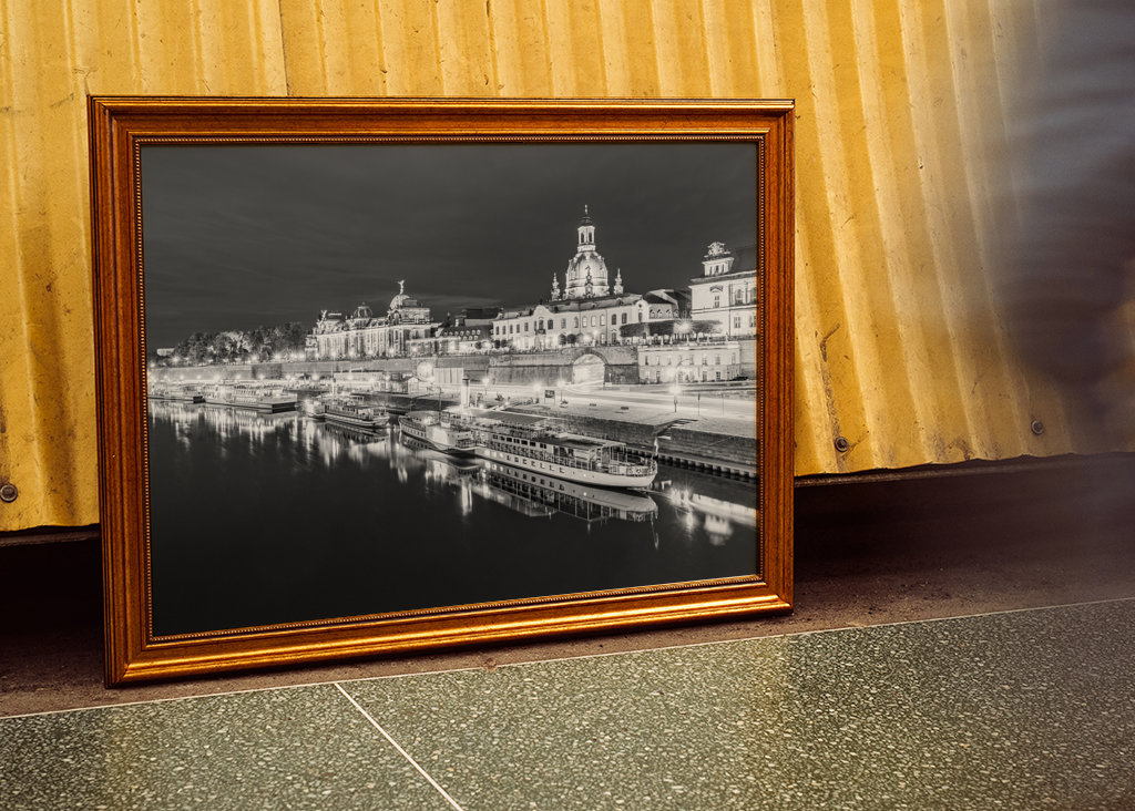 Skyline of Dresden at night