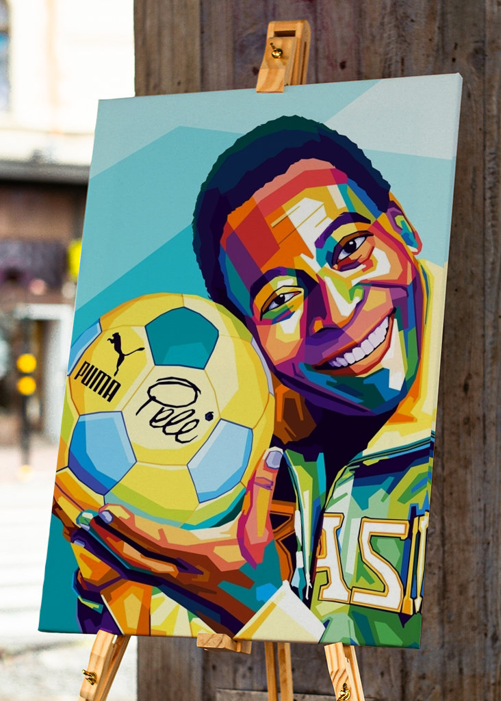 Pele Footballer Legend Pop Art