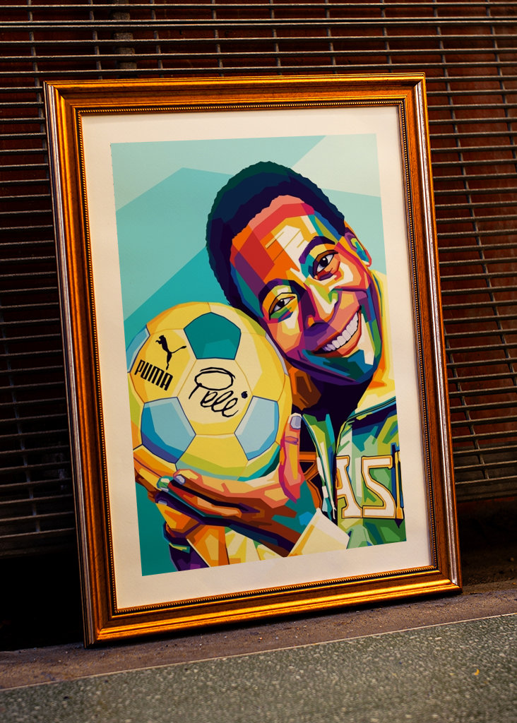 Pele Footballer Legend Pop Art