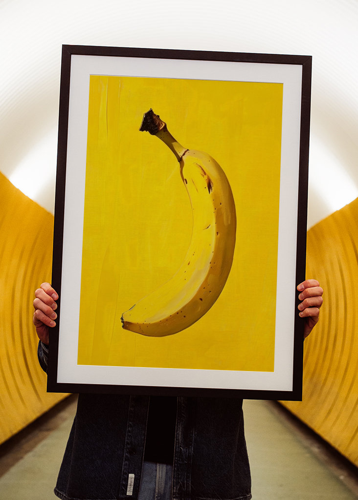 A yellow banana