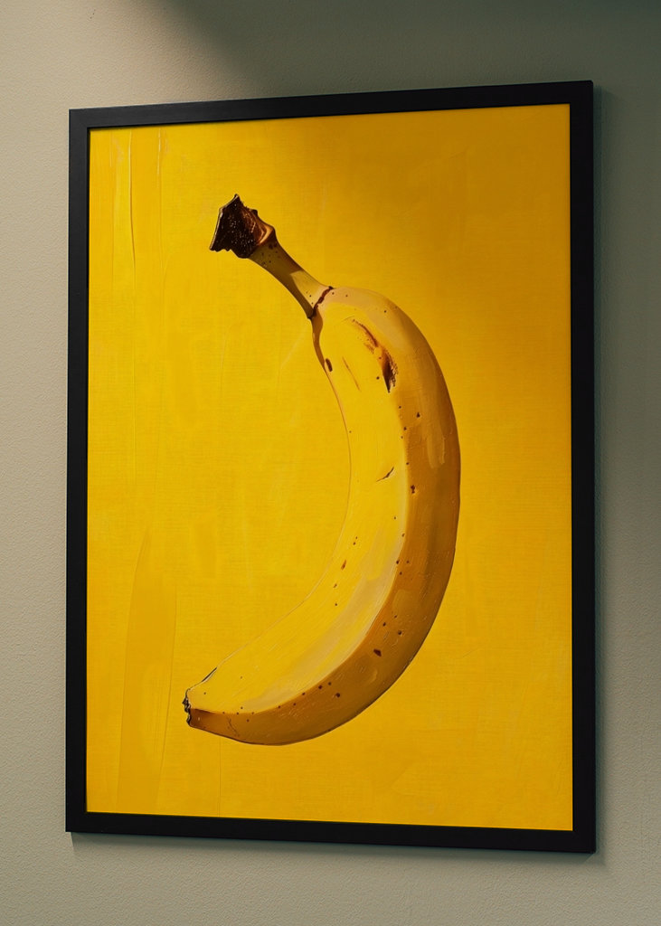 A yellow banana