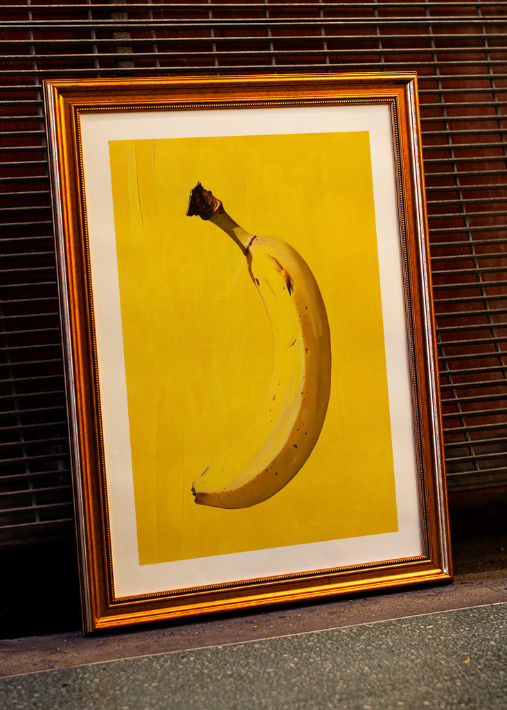 A yellow banana