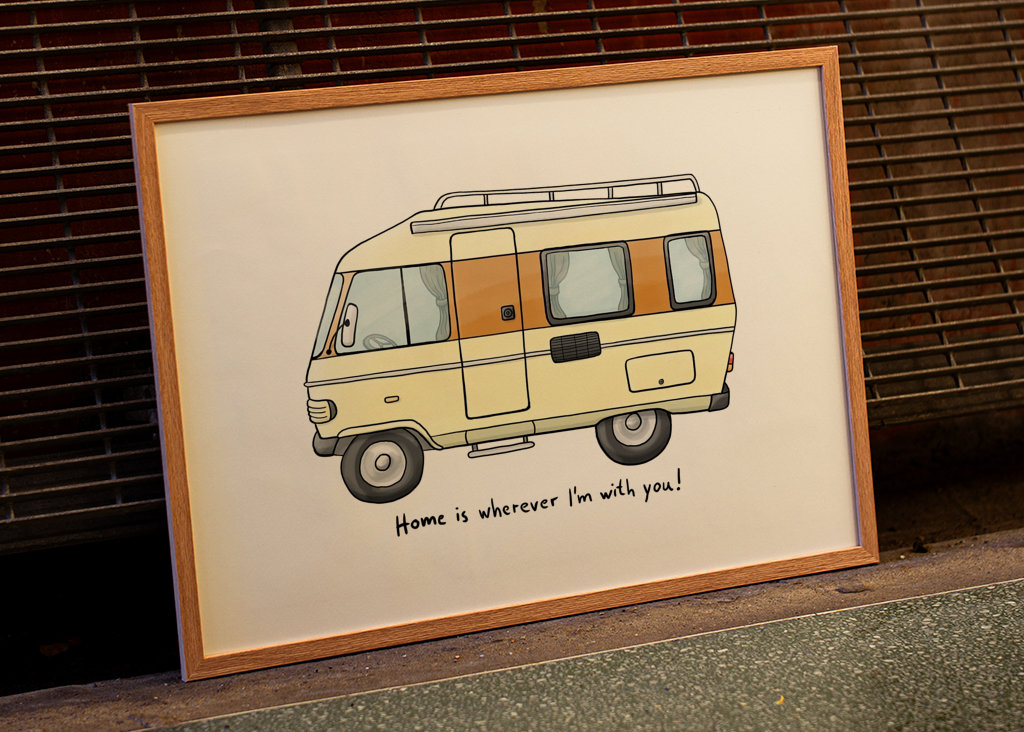 Bobil klassisk bil på veien