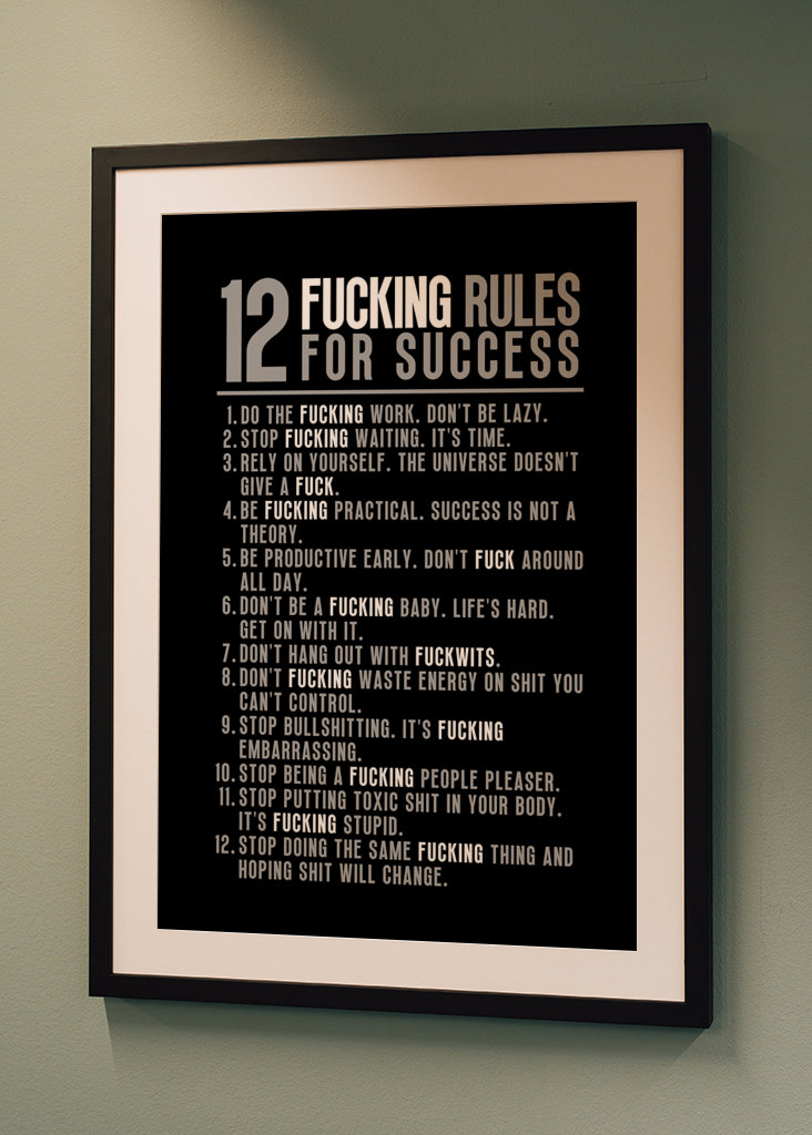 12 Fucking Rules For Success