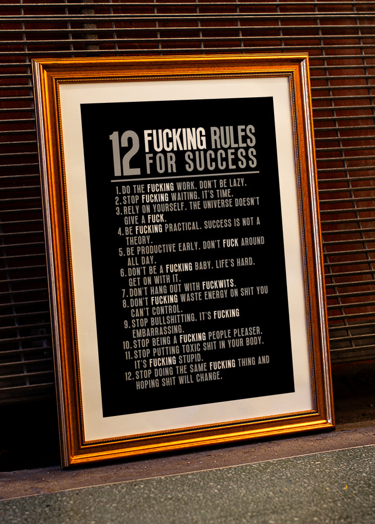 12 Fucking Rules For Success