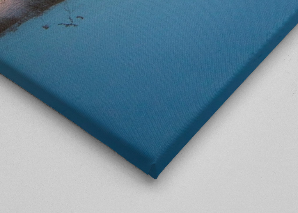 Vinter Landskap Solnedgang 