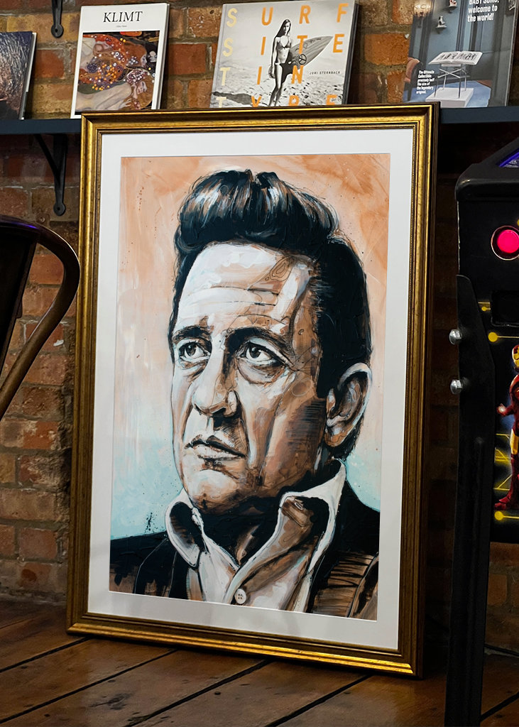 Johnny Cash painting