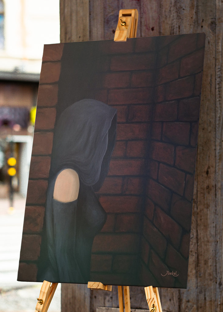 Mysteriöse Kapuzengestalt