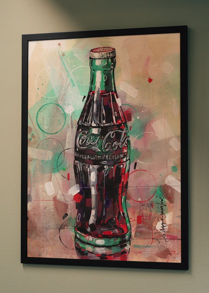 Cola drikke maleri