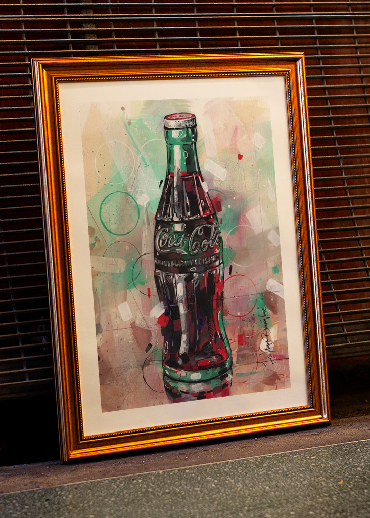Cola drikke maleri