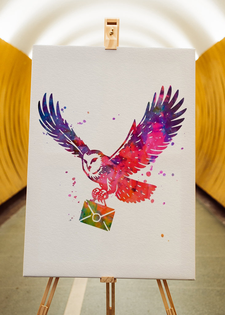 Hedwig Harry potter Watercolor