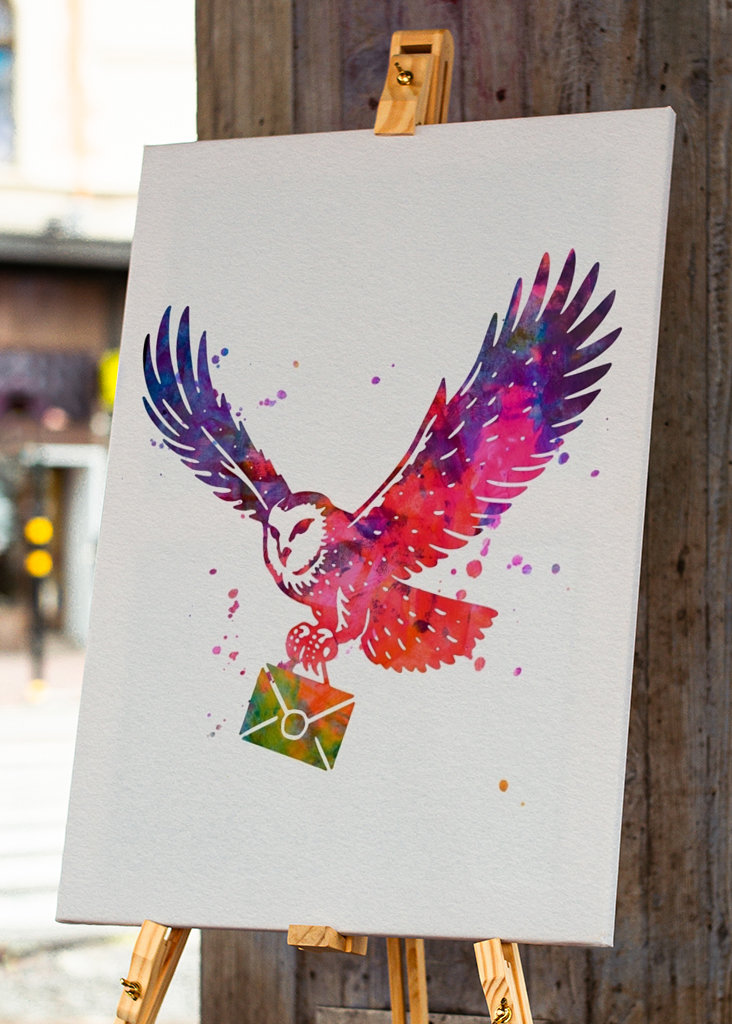 Hedwig Harry potter Watercolor