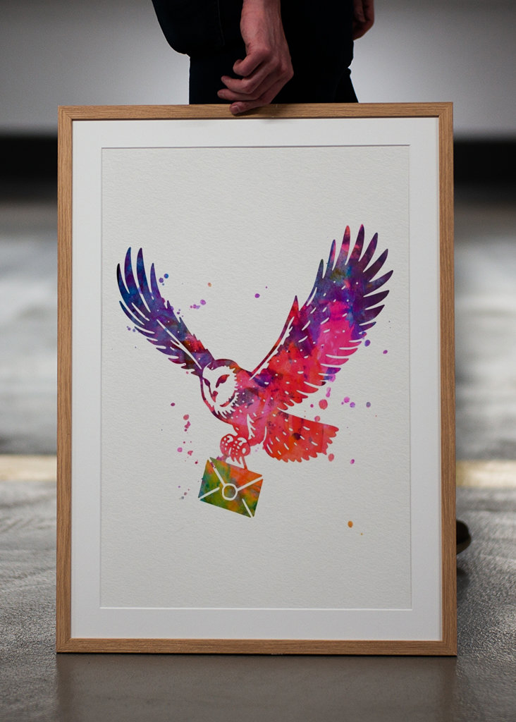 Hedwig Harry potter Watercolor