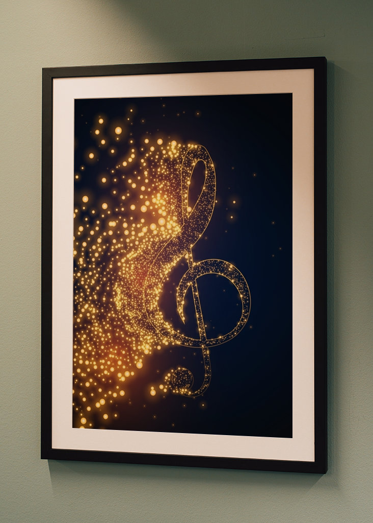 Glitter musical notation