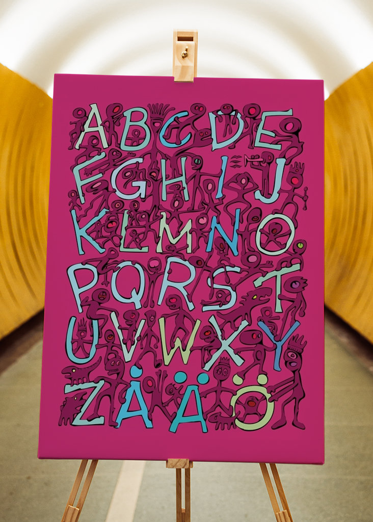 Alphabet with Cherry people