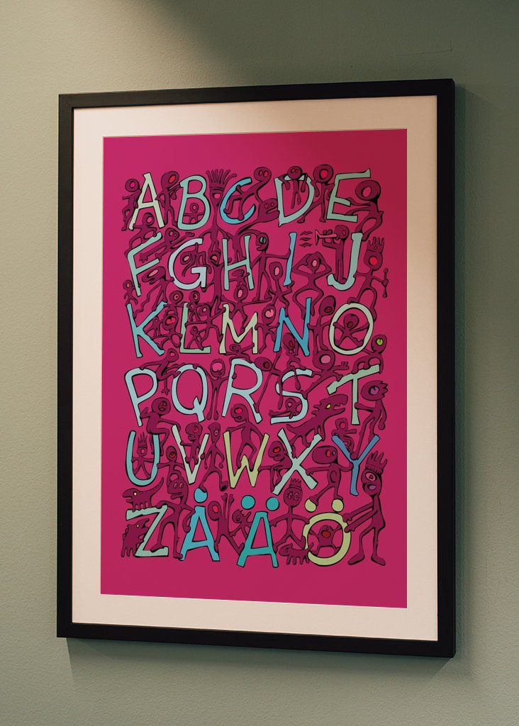 Alphabet with Cherry people