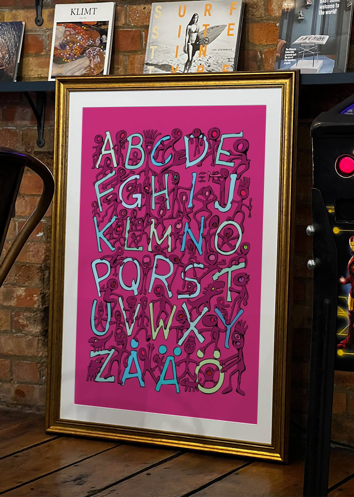 Alphabet with Cherry people