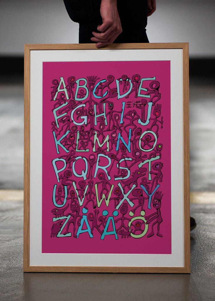 Alphabet with Cherry people