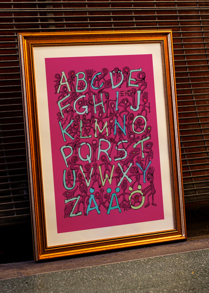 Alphabet with Cherry people