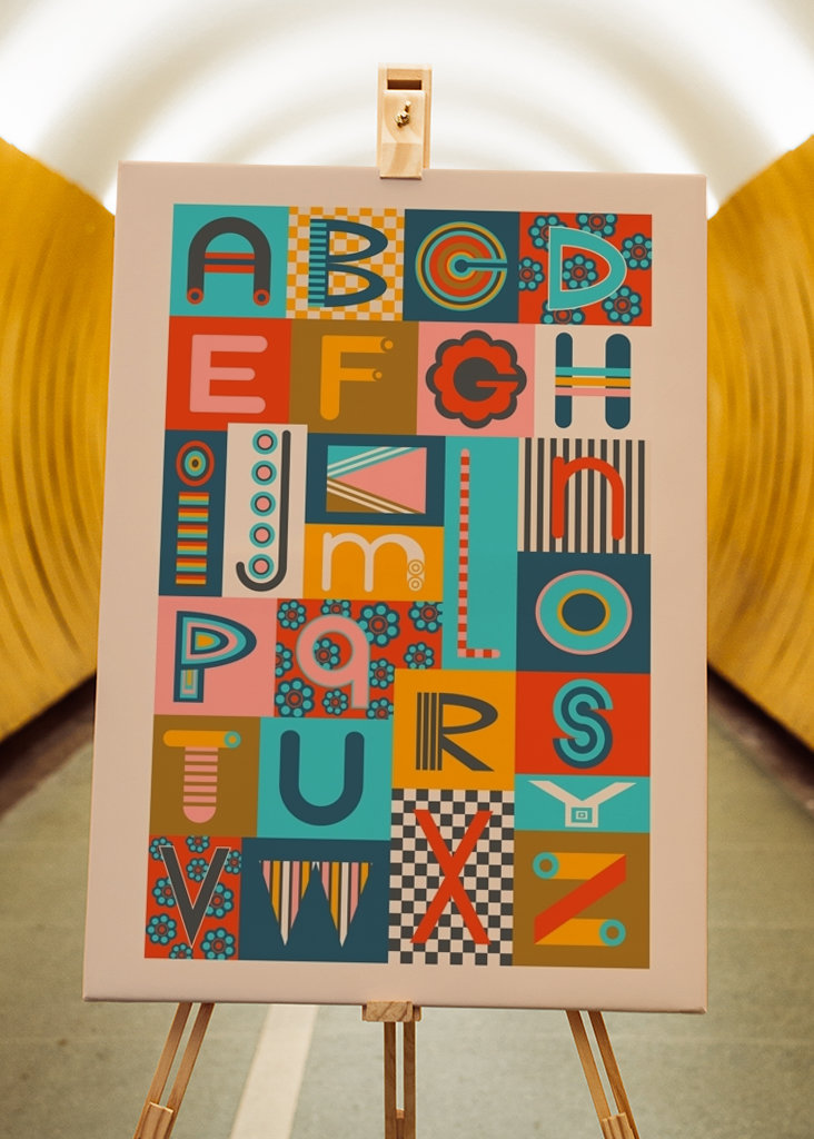 GEOMETRIC ABCs Alphabet Letter