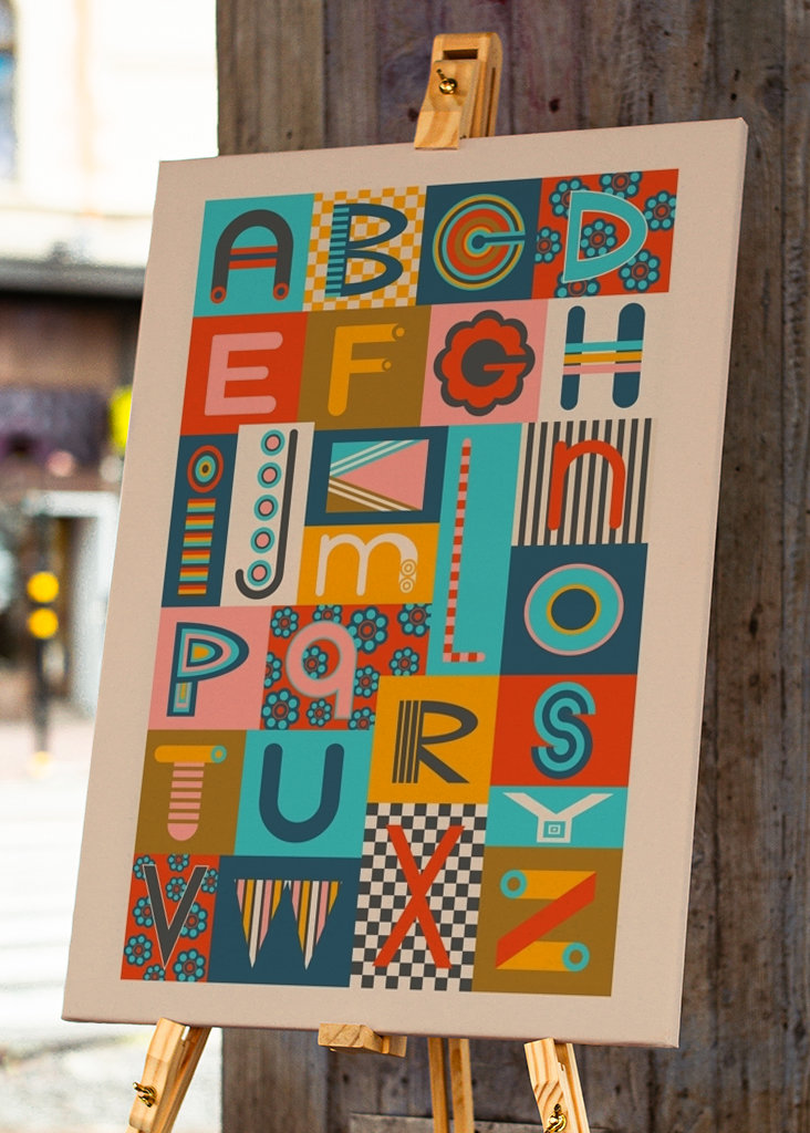 GEOMETRIC ABCs Alphabet Letter